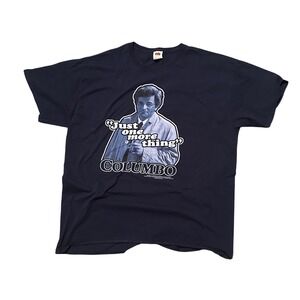 2010 Columbo Just One More Thing TV Show T Shirt XL Blue Graphic Tee